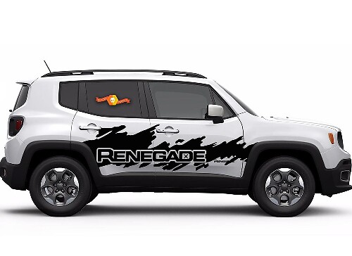 Autocollant vinyle graphique de logo éclaboussure latérale pour Jeep Renegade

