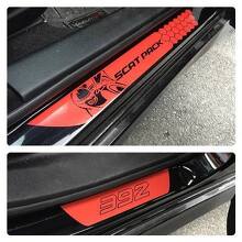 Ensemble d'autocollants vinyles pour seuil de porte style Scat Pack 392 pour Dodge Charger_2