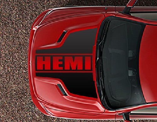 Ensemble de décalcomanies vinyles contour de capot HEMI pour Dodge RAM 1500
