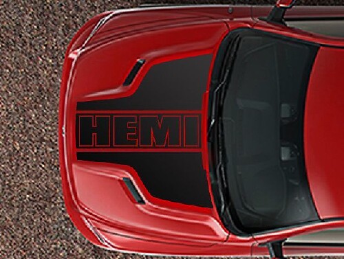 Ensemble d'autocollants vinyle HEMI pour le capot Dodge RAM 1500