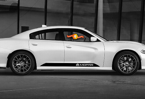 Autocollant en vinyle à bandes logo Mopar pour bas de caisse Dodge Charger 2011-2017