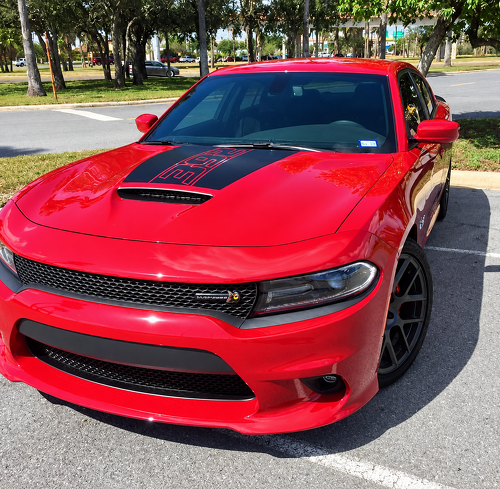 392 Outline Daytona Style Panel Kit — Autocollant vinyle (capot) pour Dodge Charger 2015-2018