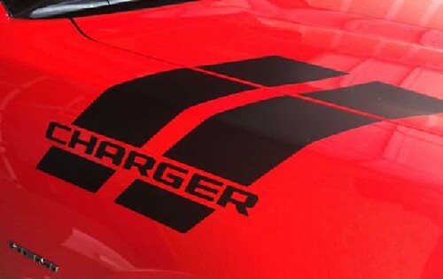 Autocollants en vinyle à bande de haie de garde-boue de marque pour Dodge Charger 2012-2018