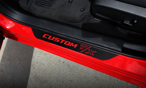 ENSEIGNE MIXTE CUSTOM T/X Jeu de 4 Seuils de Porte Autocollants Vinyle pour Dodge Charger 2006-2018