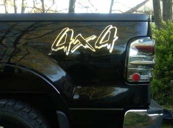 Autocollant en vinyle de style grunge 4x4 pour tableau de bord Chevrolet Silverado