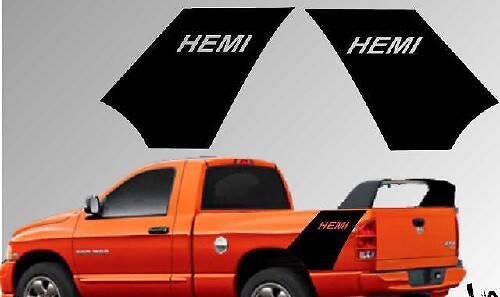 Kit de décalcomanies vinyl latéral arrière Hemi pour Dodge Ram Daytona 1500 2500