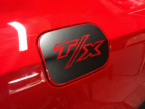 Autocollant en vinyle contour T/X pour trappe à carburant, aile arrière, pour Dodge Charger 2011-2017