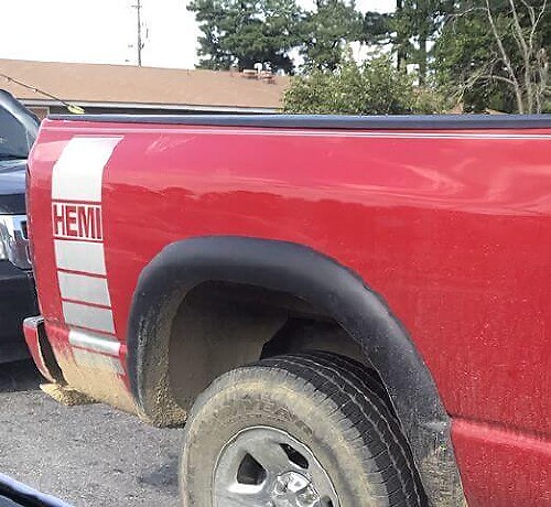 Kit d'autocollants vinyle latéraux arrière Racing HEMI pour Dodge Ram