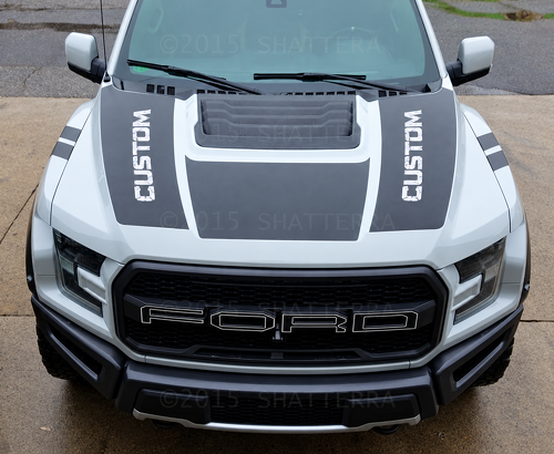Panneaux personnalisés double occultation Autocollant vinyle capot pour Ford F-150 2017