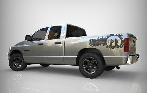 Dodge Ram 1500 2500 3500 vinyle autocollant course autocollant bande Hemi Mopar 5.7L DS046