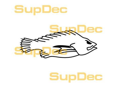 Autocollant mural en vinyle FISH Art pour fenêtre de salle de bain amovible #1
