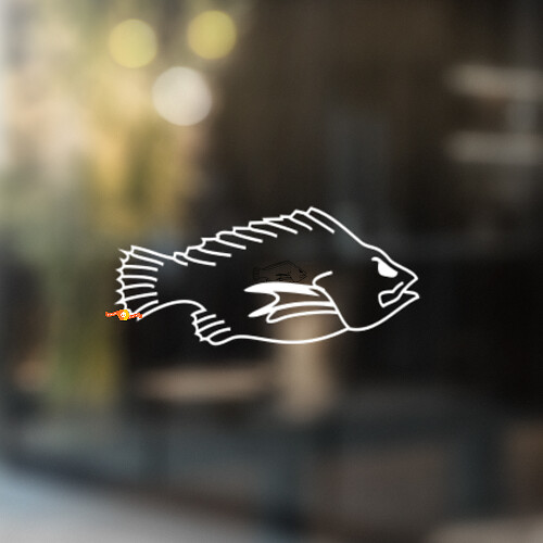 Autocollant Vinyle Universel Poisson Tilapia