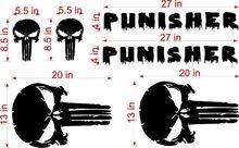 Autocollant PUNISHER en détresse pour portes et capot de JEEP Wrangler
 2
