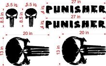 Kit d'autocollants en vinyle Tête de Mort Punisher pour porte et capot de Jeep Wrangler_2