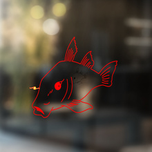 Autocollant mural en vinyle FISH Art pour fenêtre de salle de bain amovible #3
_2