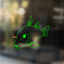 Autocollant mural en vinyle FISH Art pour fenêtre de salle de bain amovible #3
_3