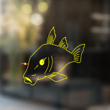 Autocollant mural en vinyle FISH Art pour fenêtre de salle de bain amovible #3
_4