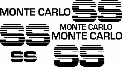 83 84 Chevy SS Monte Carlo Super Sport Choo Choo Kit d'autocollants en vinyle de luxe personnalisés
