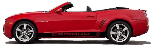 Camaro Rocker Graphics Kit d'autocollants à rayures latérales 2010 2015 LS SS LT
