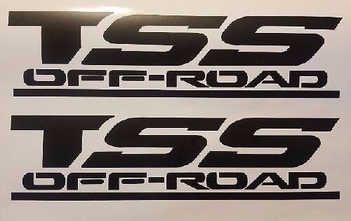 Autocollants Tss Off Road Decals, ensemble noir mat