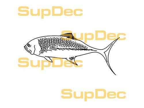 Autocollant mural en vinyle FISH Art pour fenêtre de salle de bain amovible #4
