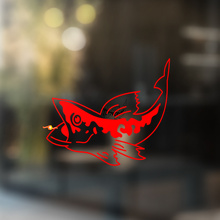 Autocollant Vinyle Universel Poisson Bar commun à Grande Bouche_3