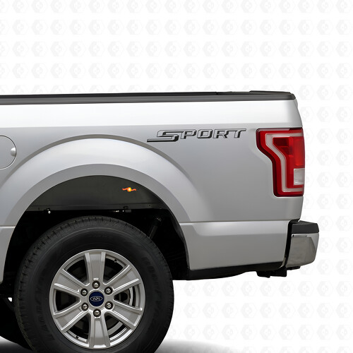 Autocollant Vinyle Lettrage Contour Sport Pour Côtés de Benne Ford F-150 2015-2016