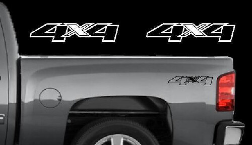 Set d'autocollants en vinyle 4x4 pour bas de caisse Chevrolet Silverado 2007-2020