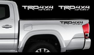 TRD 4x4 SPORT Stickers Toyota Tacoma Racing Camion Lit Vinyle Autocollants X2 16-17