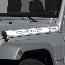 Texte personnalisé 4x4 Hors Route Logo Bande Capot Autocollant Vinyle pour Jeep Wrangler TJ 2