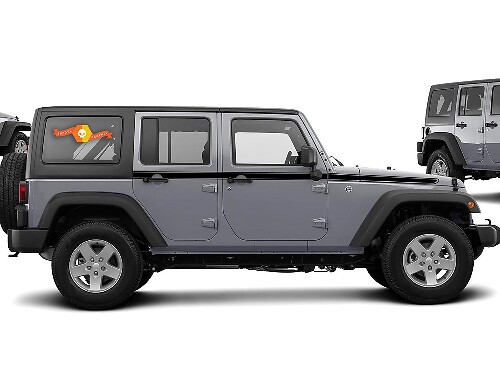 Kit d’autocollants en vinyle avec bandes latérales en contour pour Jeep Wrangler JK JKU