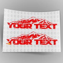 Autocollant Vinyle Personnalisé Texte Montagne Rayé Usé Capot pour Jeep Wrangler 3