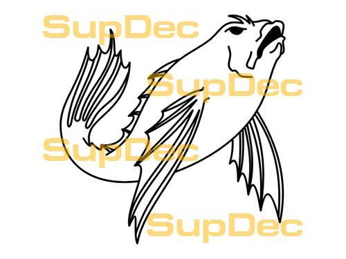 Autocollant mural en vinyle FISH Art pour fenêtre de salle de bain Décalcomanie amovible #8
