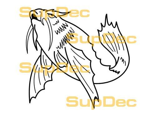 POISSON Vinyle Art Mur Fenêtre Salle De Bains Autocollant Autocollant amovible #9
