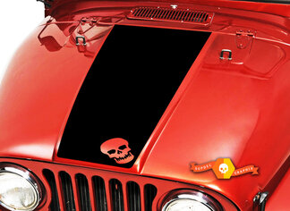 Tête de mort capuche Blackout vinyle autocollant autocollant (20 petit) fit : Jeep CJ 5 6 7 8