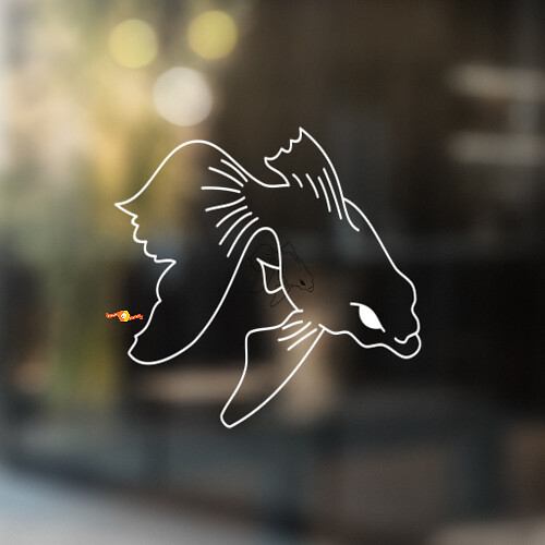 Autocollant vinyle universel Fancy Goldfish
