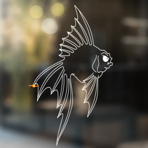Autocollant universel en vinyle Veiltail Goldfish