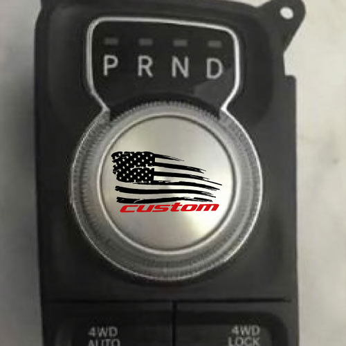Poignée de changement de vitesse personnalisée avec drapeau américain Autocollant vinyle universel pour Dodge Ram 1500