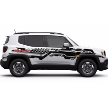 Sticker autocollant en vinyle à rayures graphiques techniques personnalisées pour Jeep Renegade 3