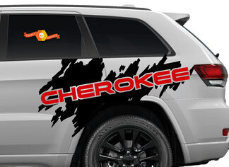 2 couleurs Jeep Cherokee Logo Trailhawk côté Splash Logo graphique vinyle autocollant Grunge toutes les années