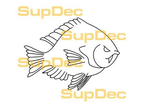 POISSON Vinyle Art Mur Fenêtre Salle De Bains Autocollant Autocollant amovible #13
