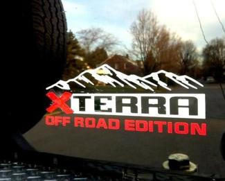 X TERRA XTERRA hors route édition à la fois côté et hayon montagnes Stickers Stickers Vinyle