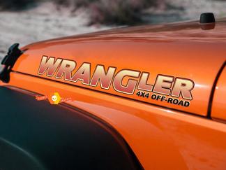 Autocollants autocollants Jeep Hood - Wrangler 4x4 Off Road - PICK COLOR - 2pc set