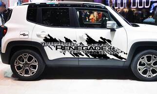 Jeep Renegade côté Splash pneu pistes Logo graphique vinyle autocollant autocollant