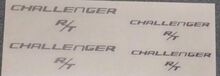 Challenger R/T RT Autocollant d'étrier de frein en vinyle haute température Lot de 4 2