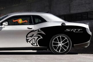 Autocollants graphiques en vinyle SRT Hellcat Billboard personnalisés Dodge Challenger 2015 2016 2017