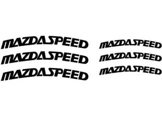 6 étriers de frein incurvés Mazdaspeed haute température. Autocollants en vinyle (n'importe quelle couleur)