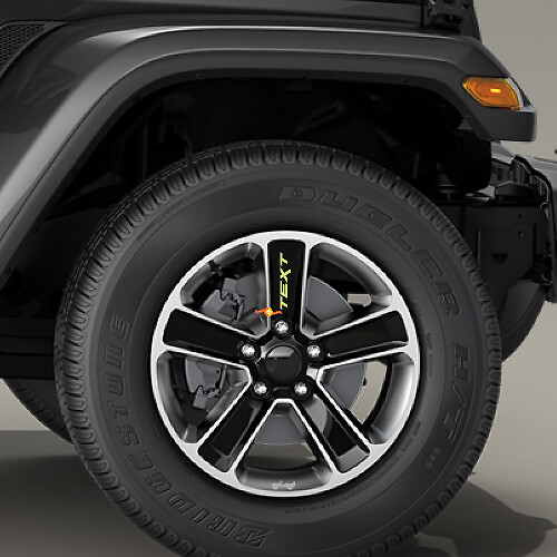 Set d'autocollants vinyle personnalisés pour jantes Jeep