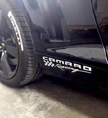 Autocollant en vinyle pour bas de caisse de course Camaro Kir pour Chevrolet Camaro