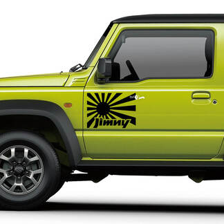 Ensemble d'autocollants en vinyle JDM Flag Side Suzuki Jimny
